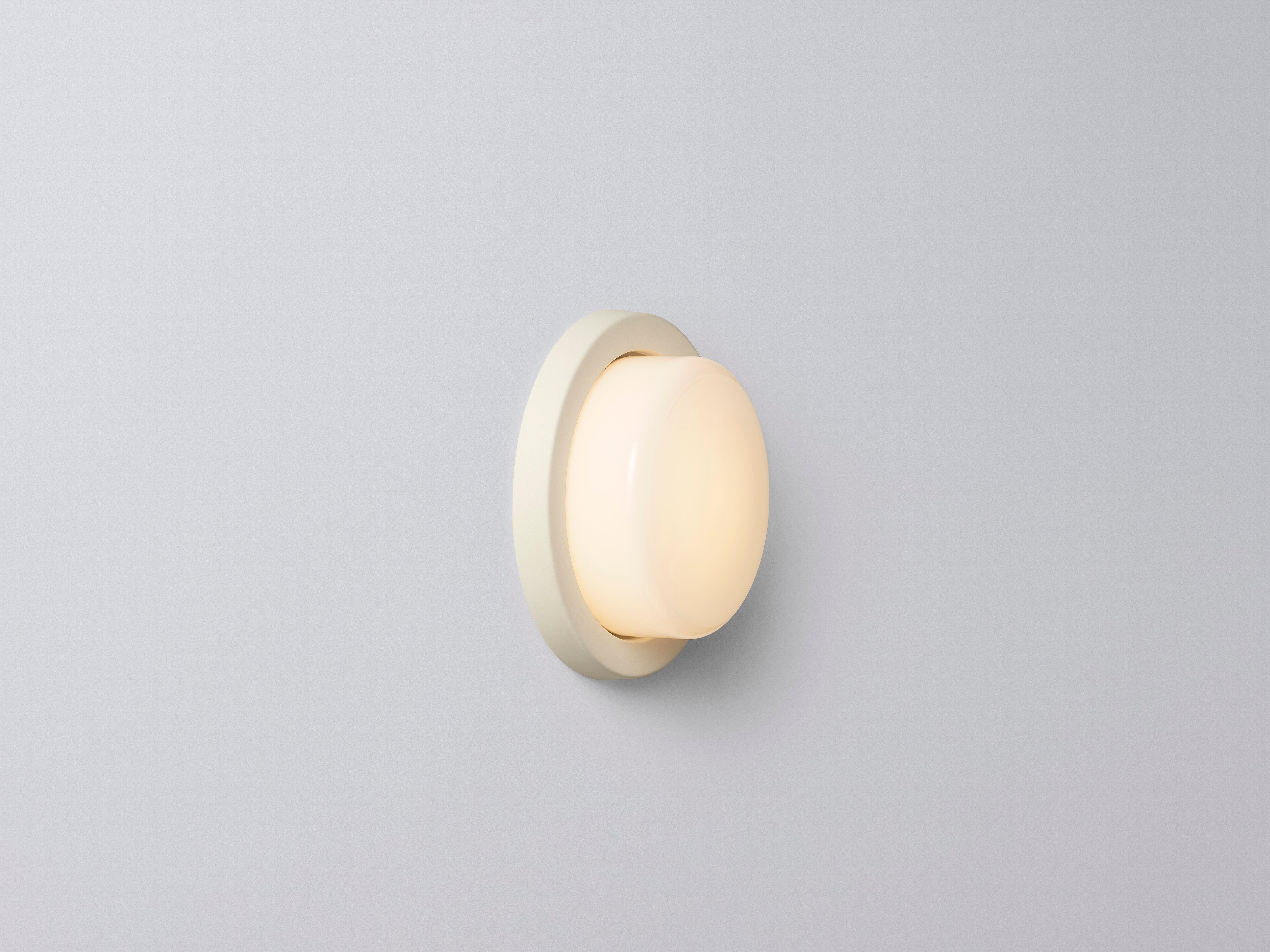 Contemporary Single White Honey Wall Sconce by Coco Flip For Sale