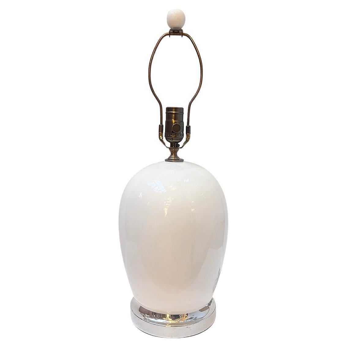 Single White Porcelain Lamp