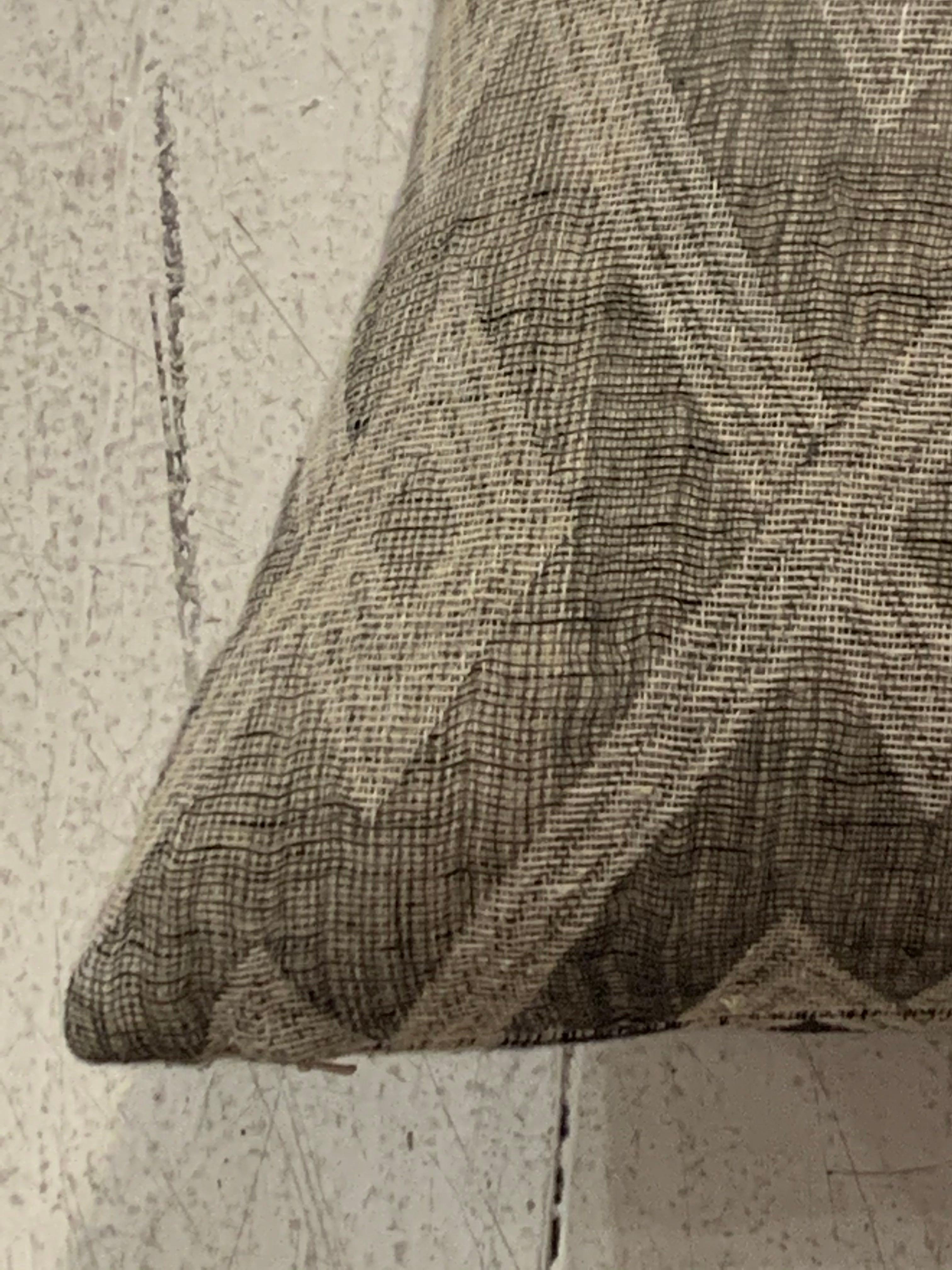 Single Wide Stripe Handspun Linen Pillows, Indonesia, Contemporary 1