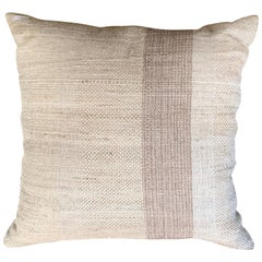 Single Wide Stripe Handspun Linen Pillows, Indonesia, Contemporary