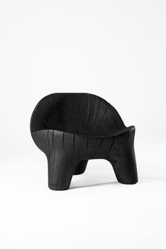 Single Wood, Vulkanstein, Marmor Batan Lounge Chair by Sebastián Cappiello