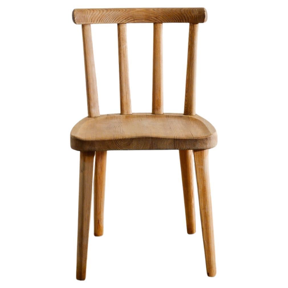 Single Wooden Dining Utö Chair in Pine by Axel Einar Hjorth for NK Sweden, 1932 For Sale