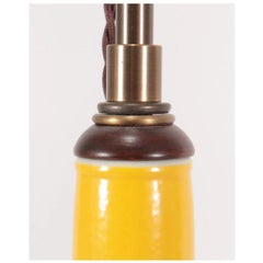 Single Yellow Porcelain Gourd Lamp