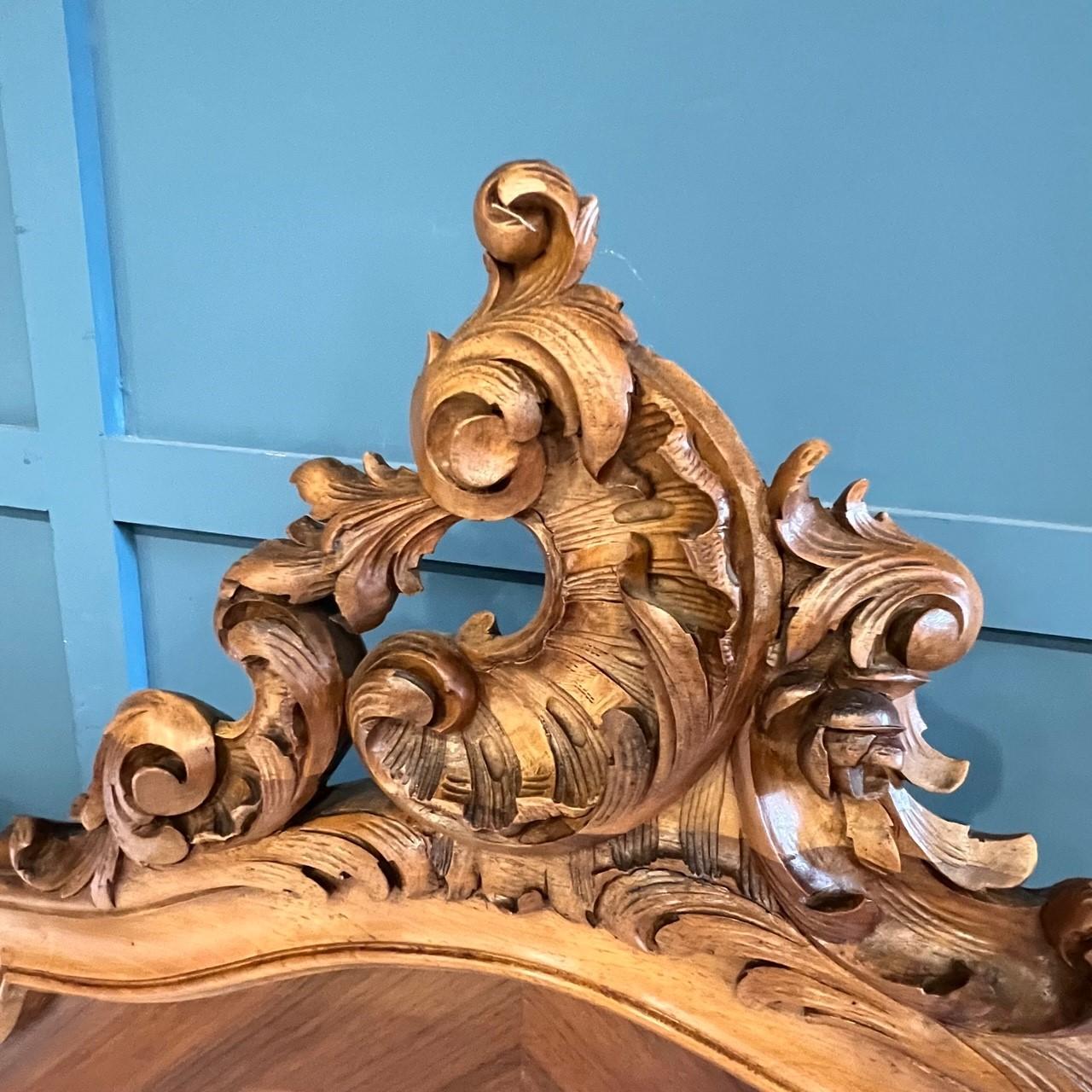 Carved Singles, Walnut Louis XV Single Beds  For Sale
