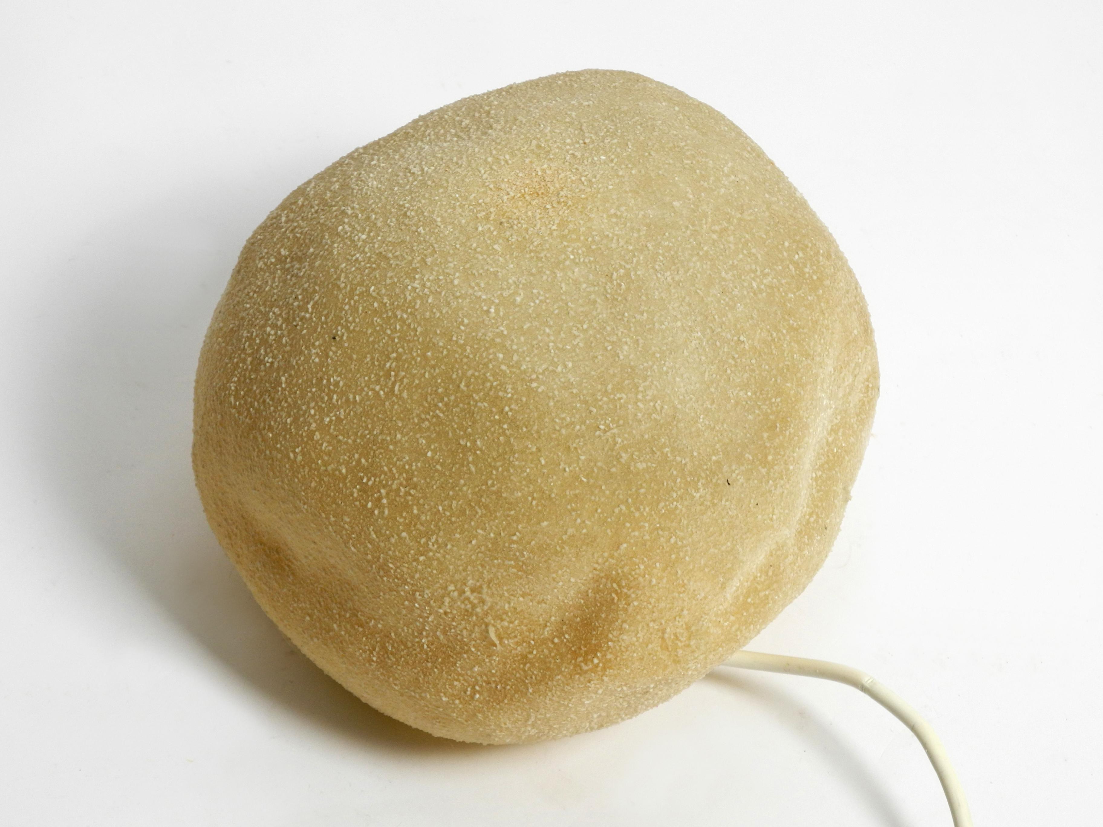 Late 20th Century Singleton 1970s Stone Rock Table or Floor Lamp in Fiberglass with Marble Grains