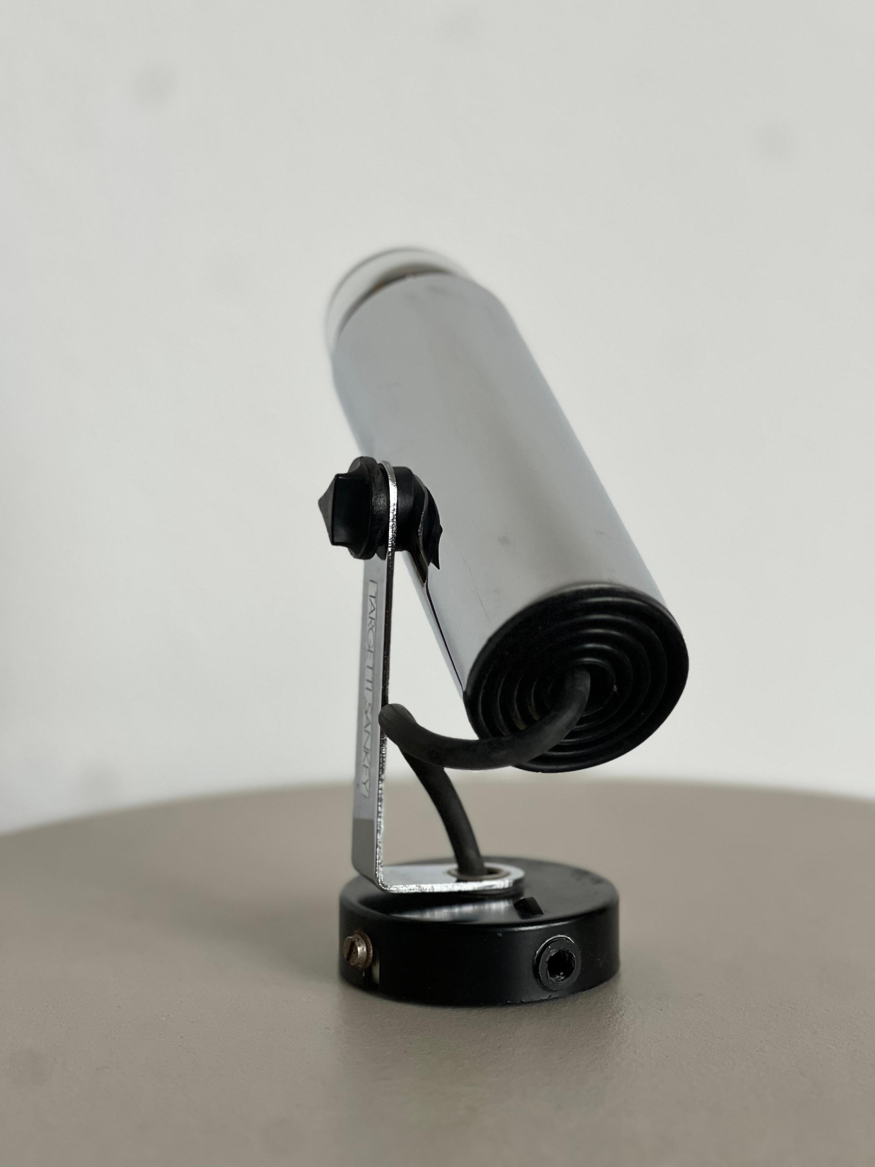 Rare Chrome Italian Spotlight by Targetti Sankey 1970's - Vintage lighting spot For Sale 4