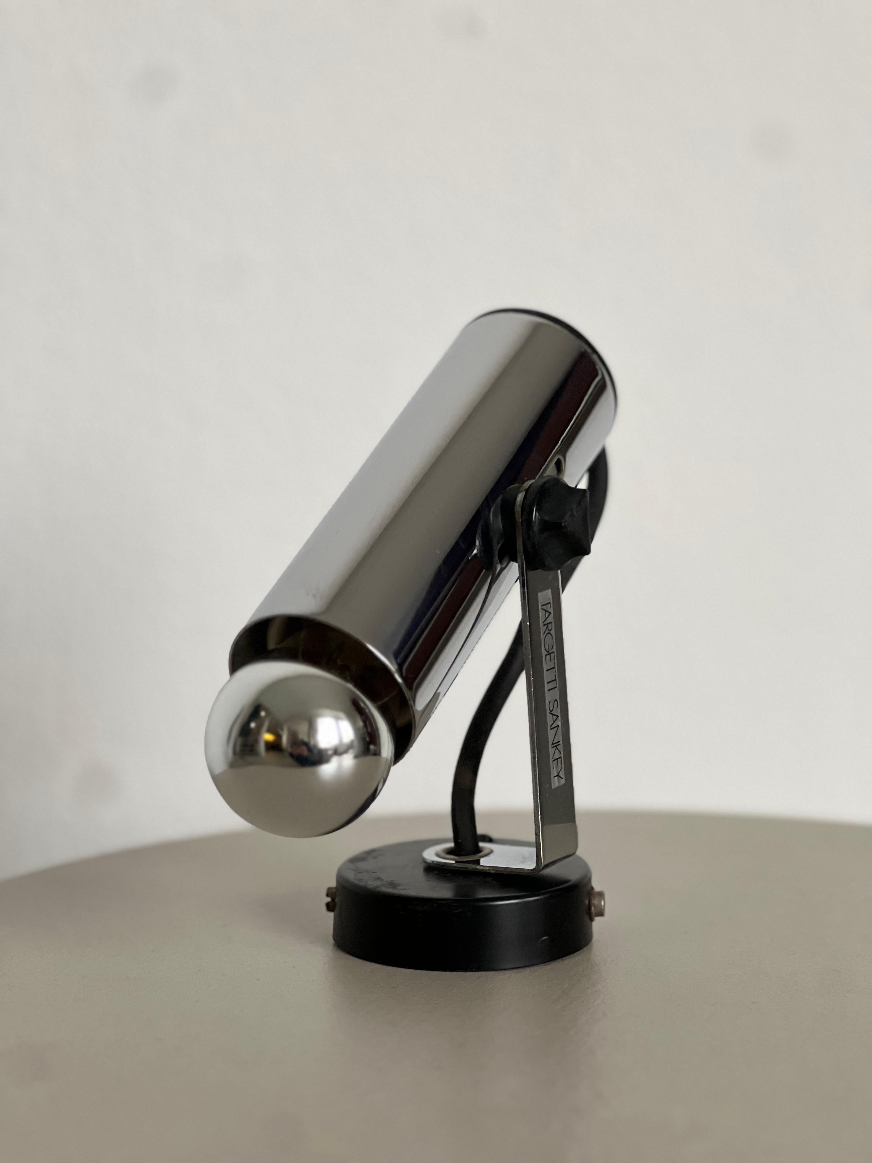 Rare Chrome Italian Spotlight by Targetti Sankey 1970's - Vintage lighting spot For Sale 8