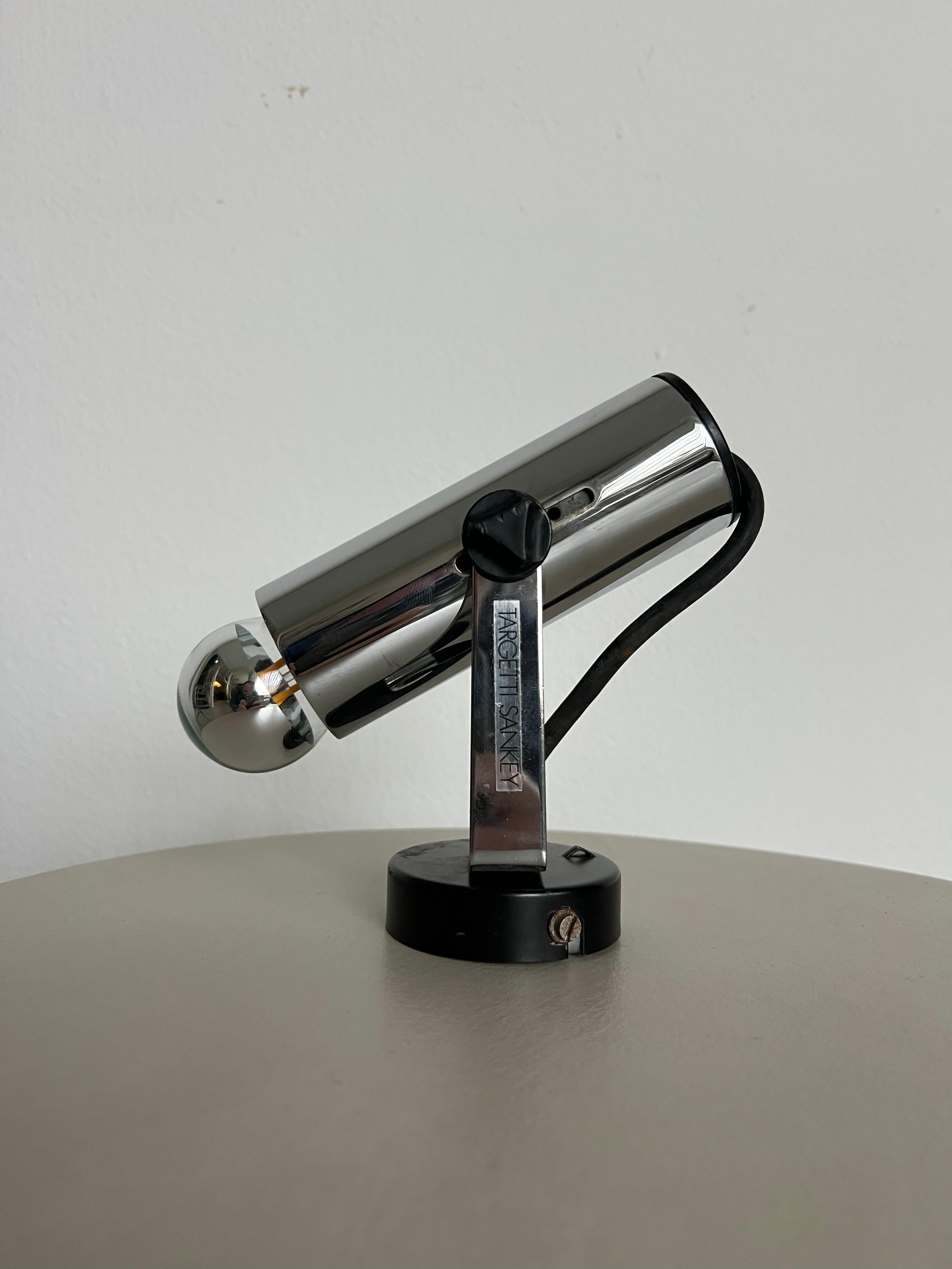 Rare Chrome Italian Spotlight by Targetti Sankey 1970's - Vintage lighting spot For Sale 9