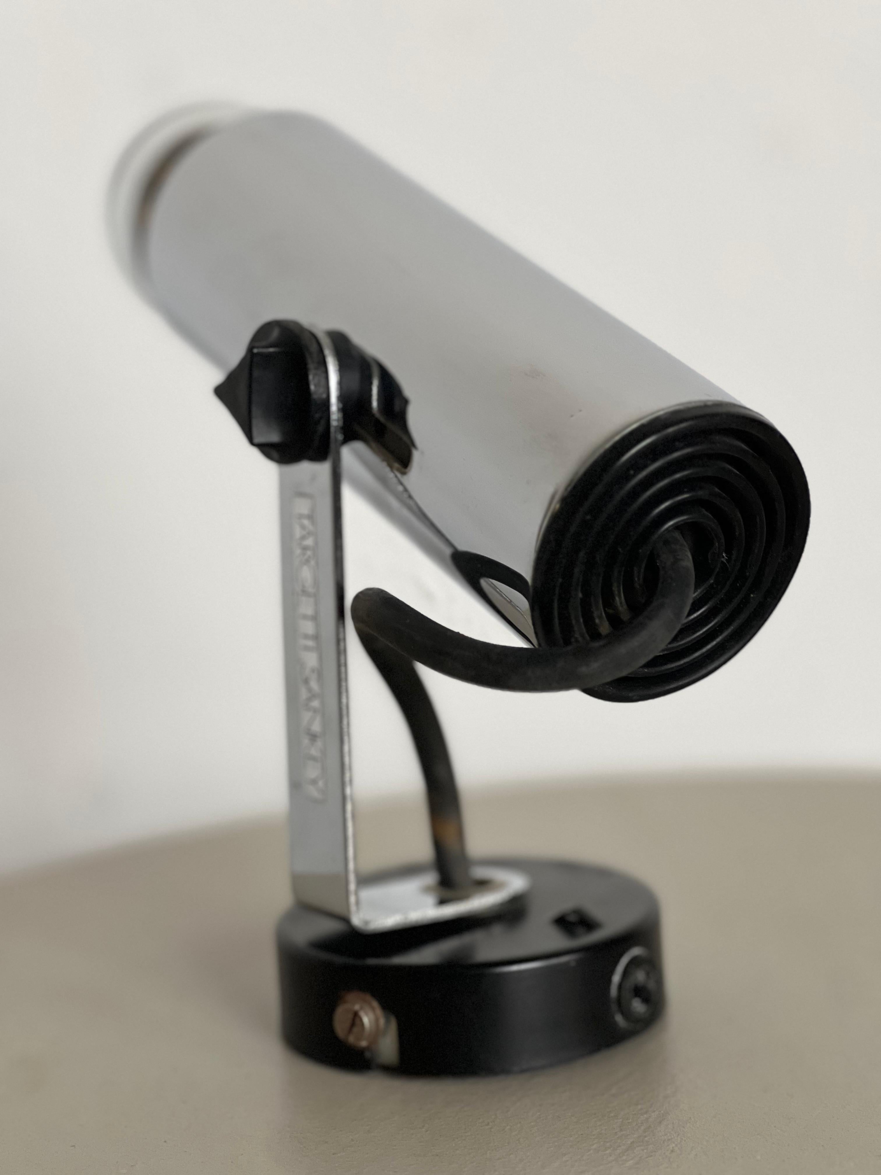 Rare Chrome Italian Spotlight by Targetti Sankey 1970's - Vintage lighting spot For Sale 12