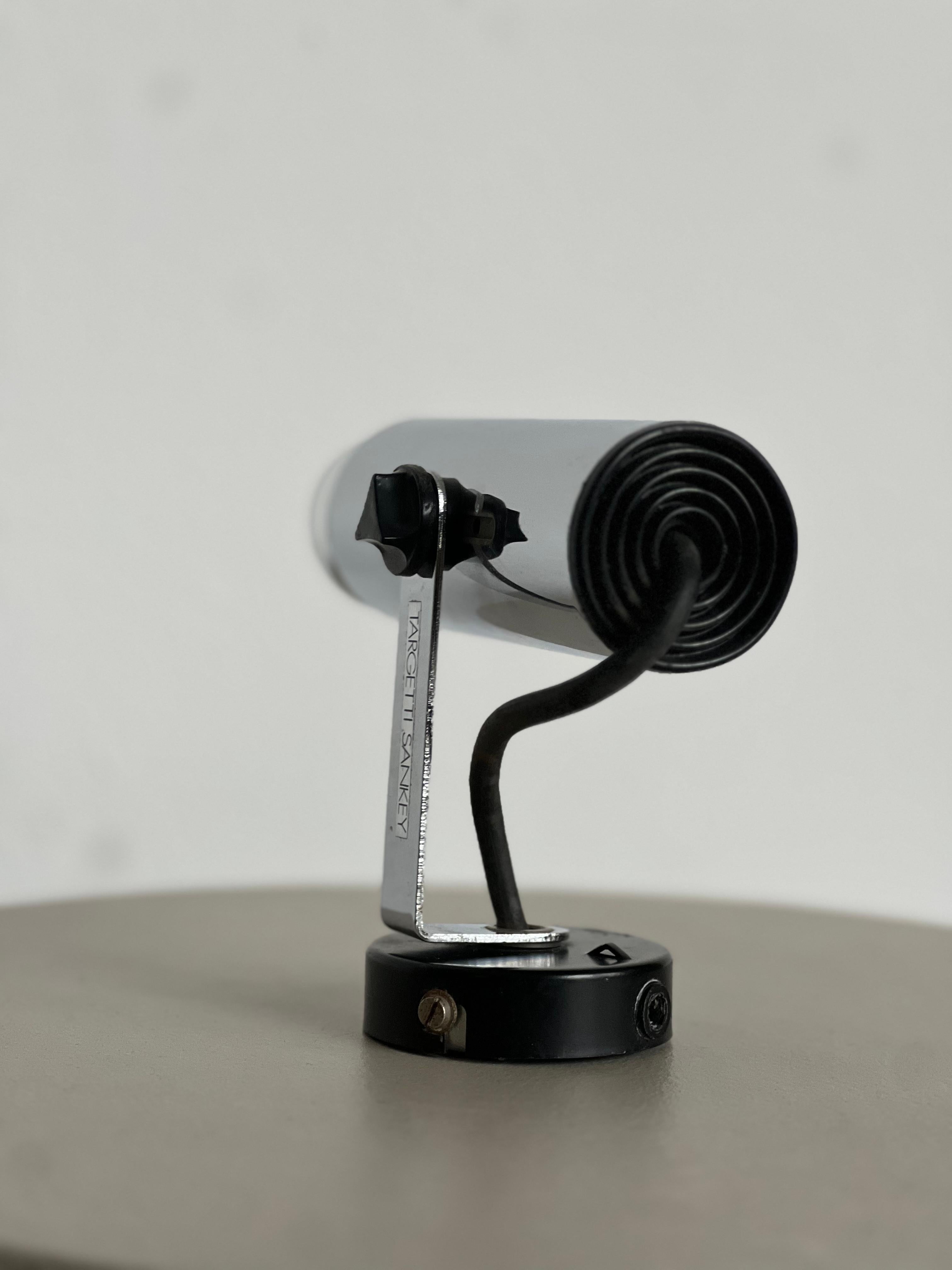 Rare Chrome Italian Spotlight by Targetti Sankey 1970's - Vintage lighting spot For Sale 2