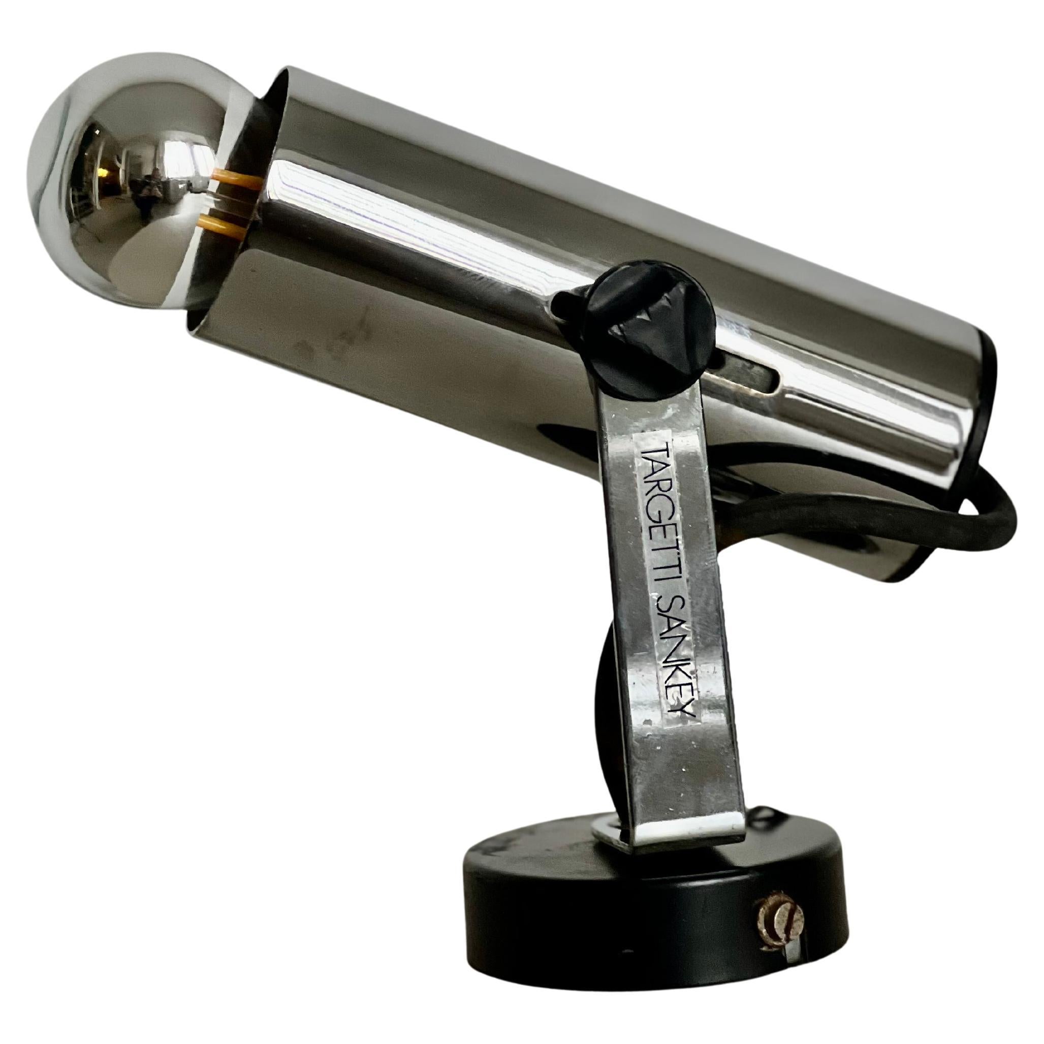 Rare Chrome Italian Spotlight by Targetti Sankey 1970's - Vintage lighting spot For Sale