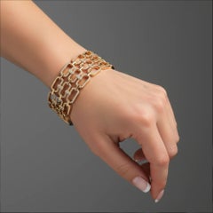 Singular Diamond 14K (or 18k upon request) Yellow Gold Bangle Bracelet