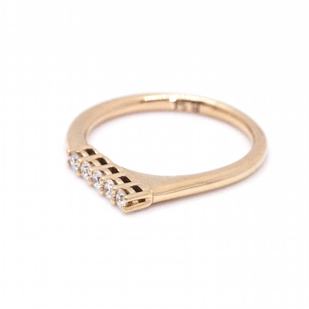 Women's SINGULAR Ring in Gold and Diamonds For Sale
