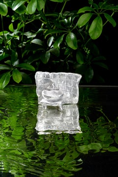 Handmade Aluminium cast standing sculpture depicting "Sink"