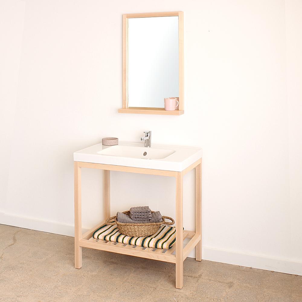 Contemporary Sink Stand in Maple and Odensvik Sink Included by Elliott Marks