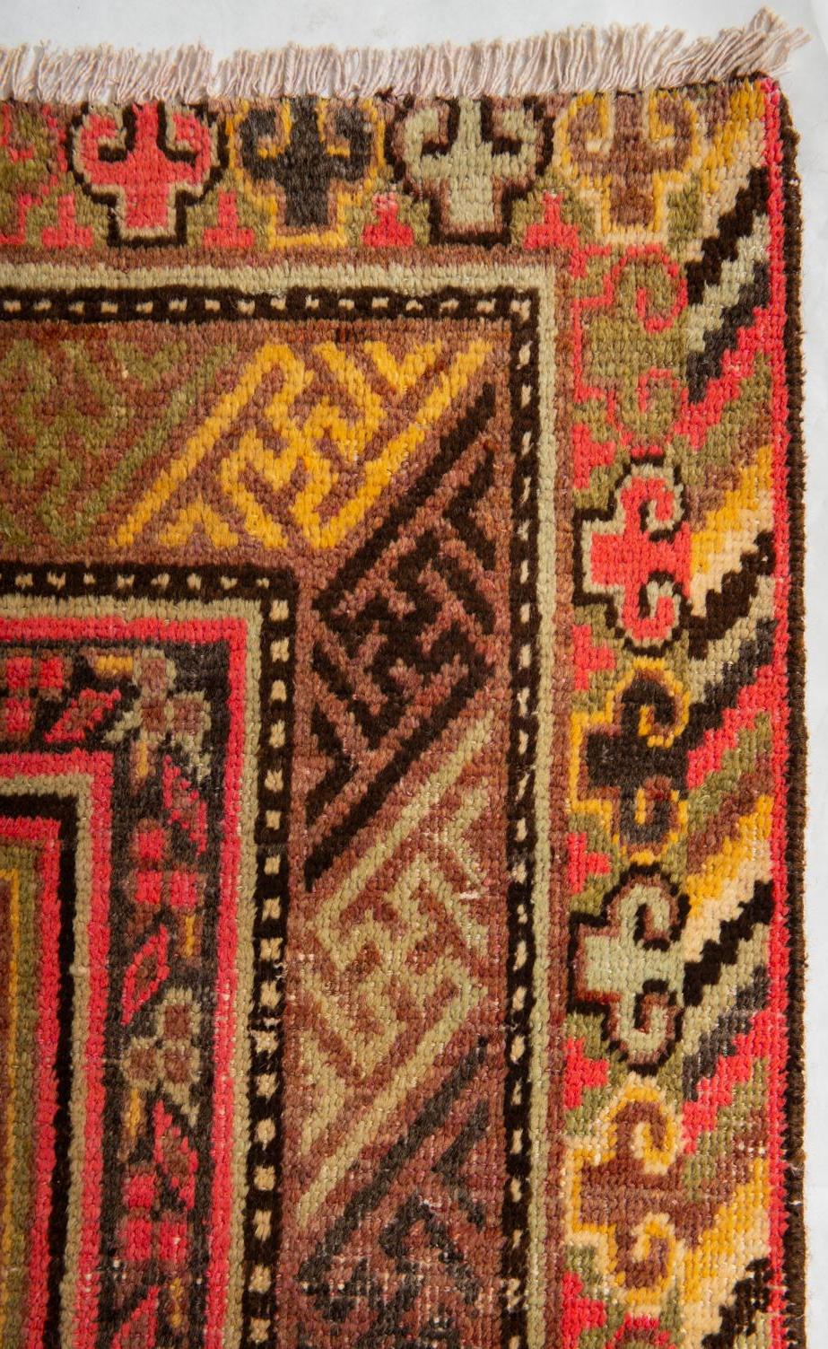Sinkiang or Samarkanda Vintage Carpet For Sale 7