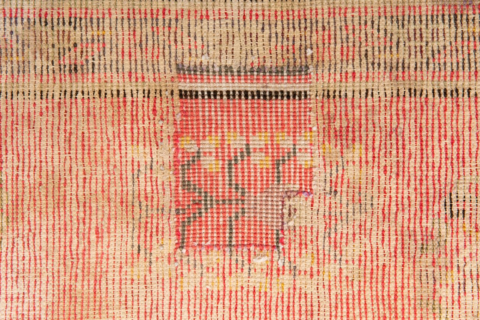 East Turkestani Sinkiang or Samarkanda Vintage Carpet For Sale
