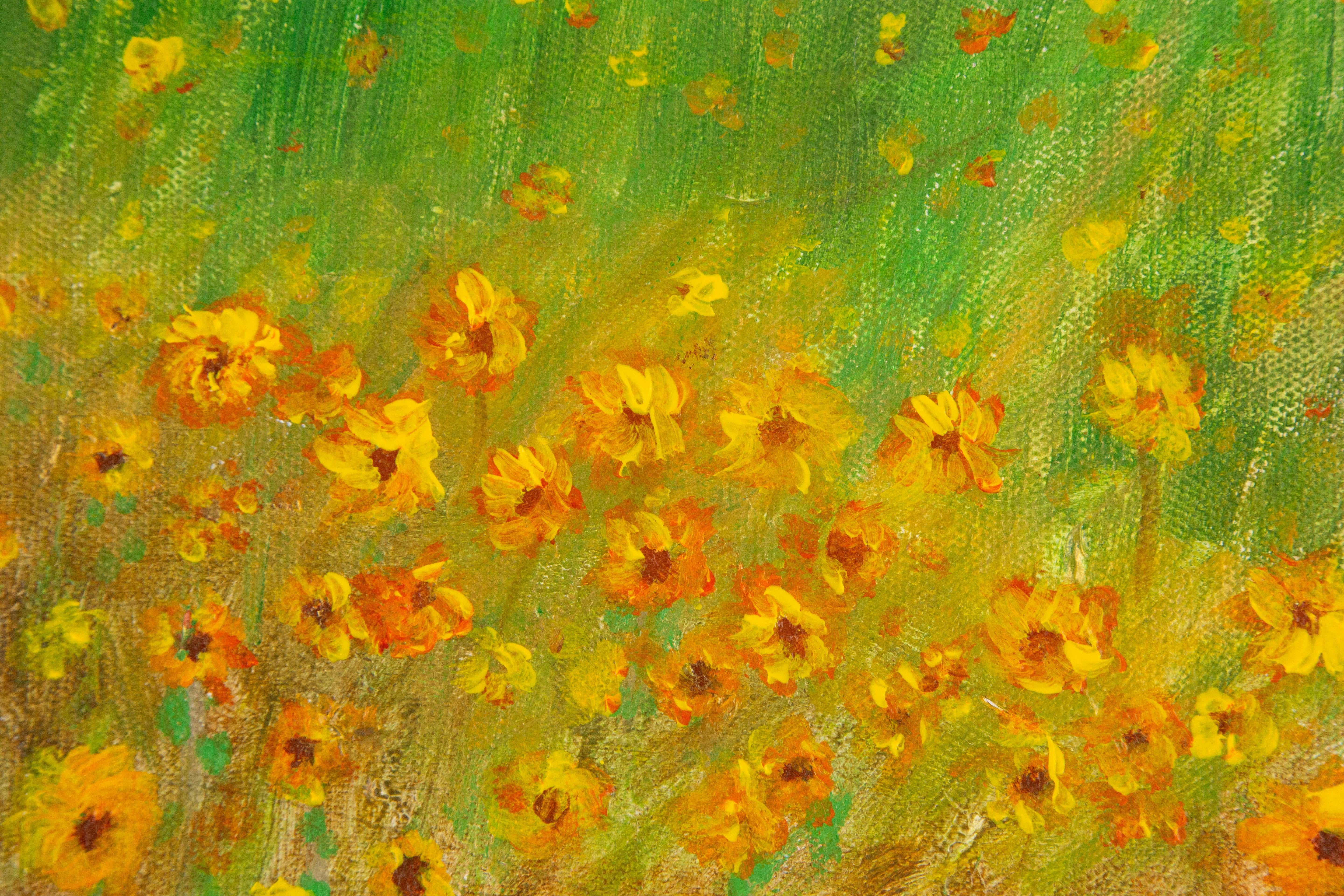 Originales Acrylgemälde „Wilde Chrysantheme“ von Sinou Fu mit Blumenmuster im Angebot 3