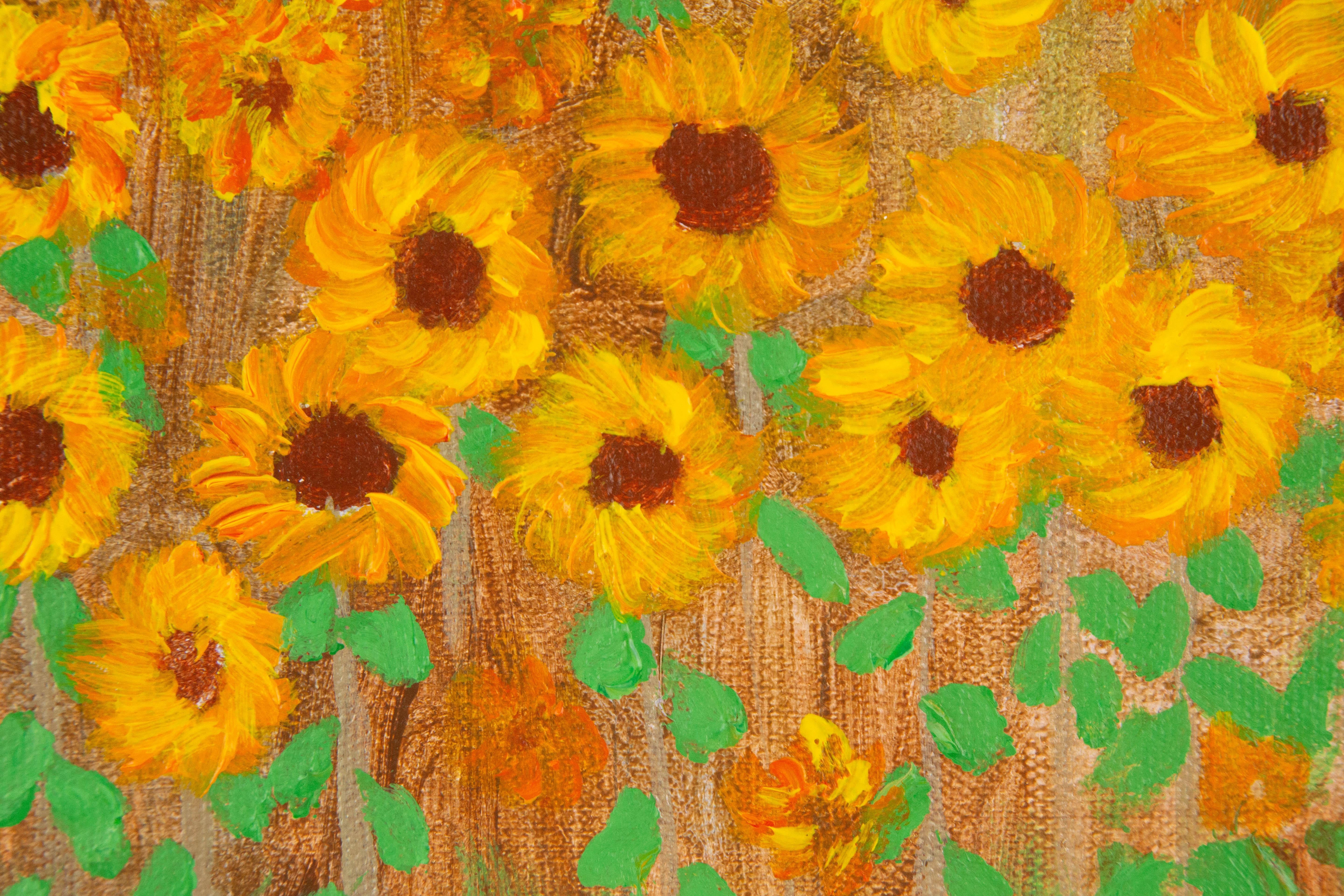 Originales Acrylgemälde „Wilde Chrysantheme“ von Sinou Fu mit Blumenmuster im Angebot 5
