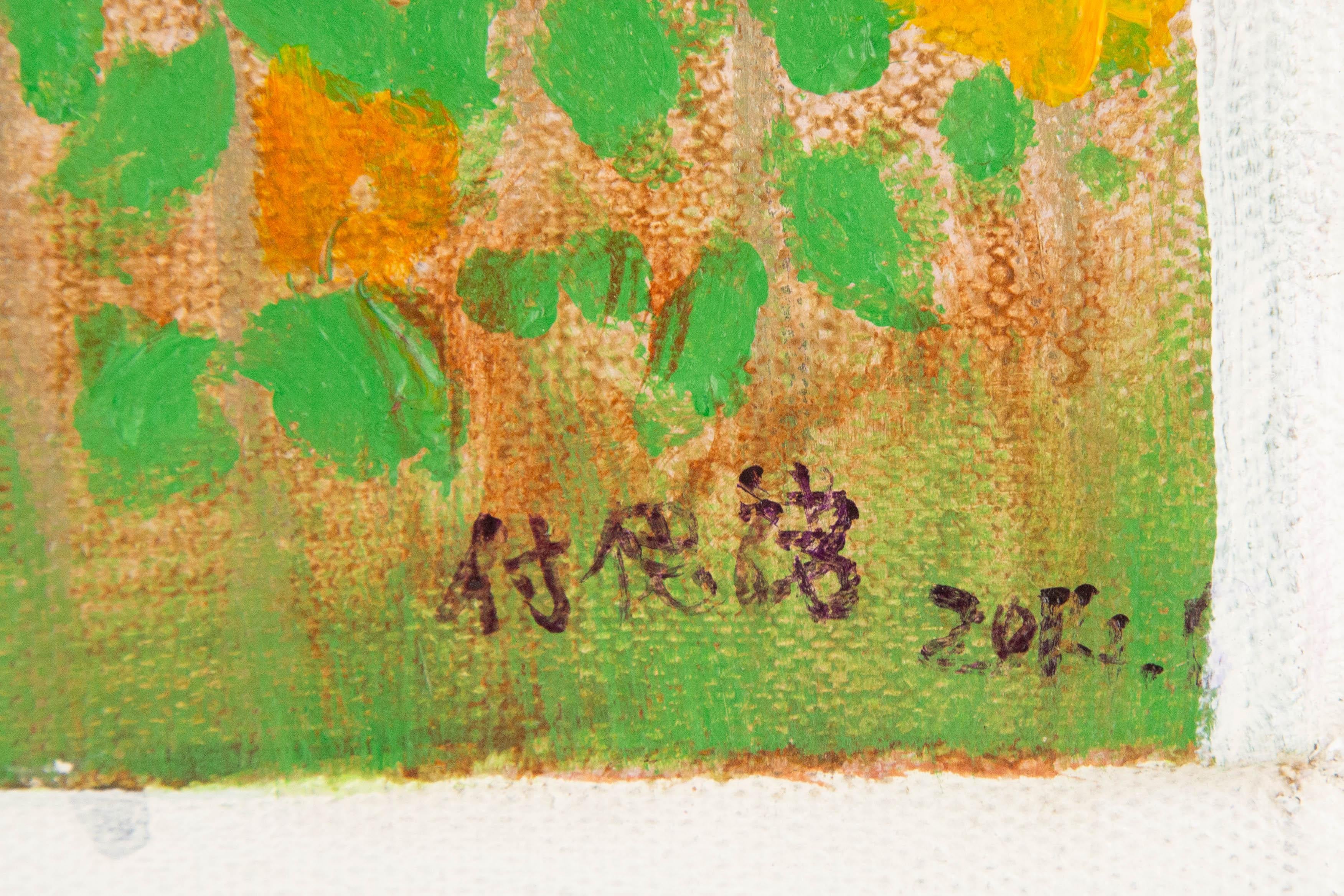 Originales Acrylgemälde „Wilde Chrysantheme“ von Sinou Fu mit Blumenmuster im Angebot 6