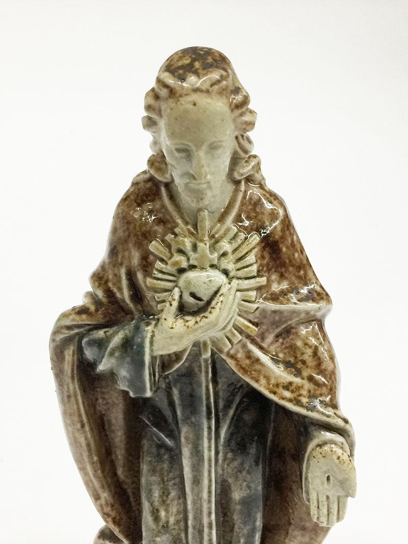 Ceramic 20th Century Dutch Sint Joris Terraco Dragon Beesel Statue of the Saint For Sale