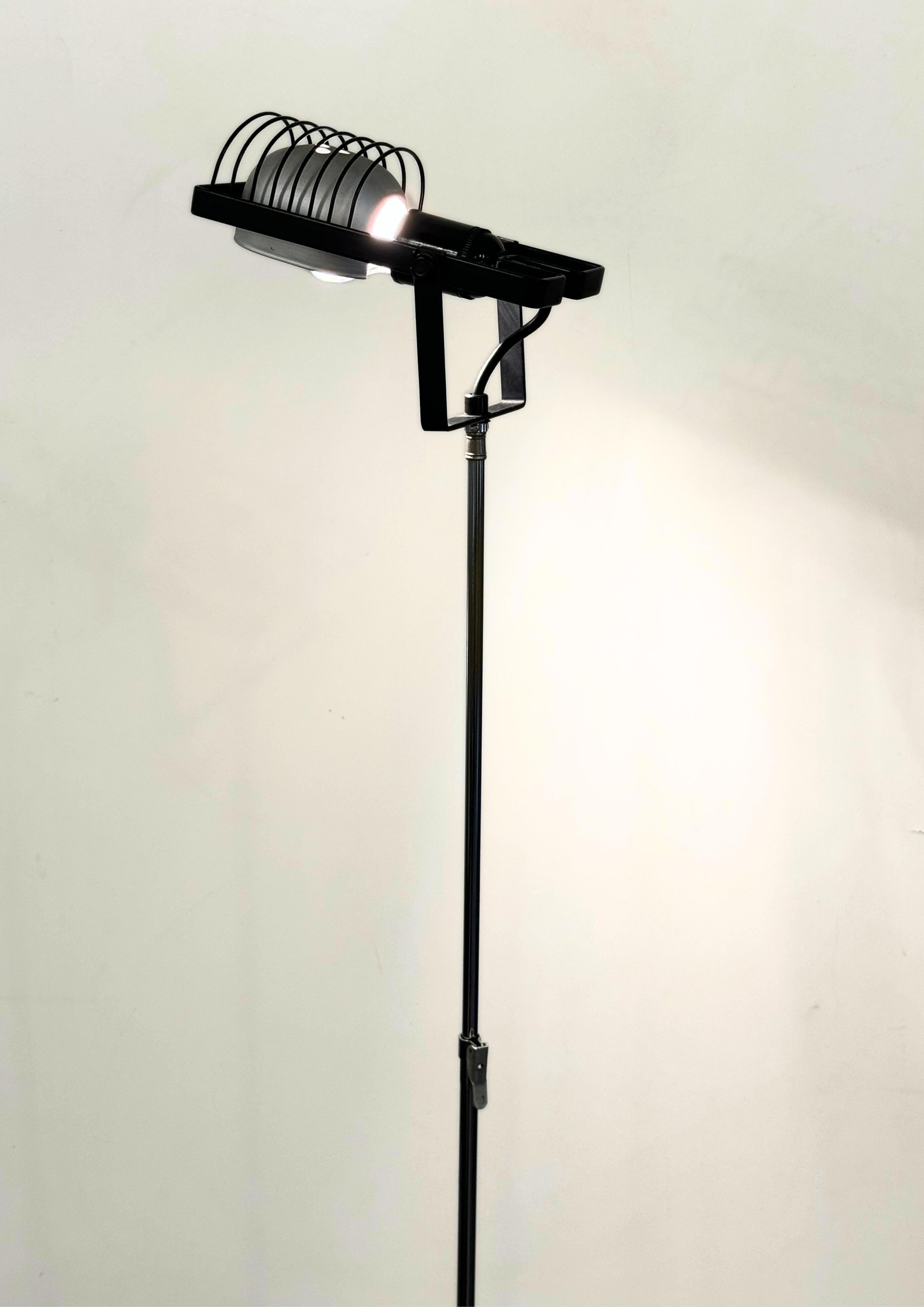 Powder-Coated Sintesi Terra by Ernesto Gismondi for Artemide Extendable Tripod Base Floor Lamp