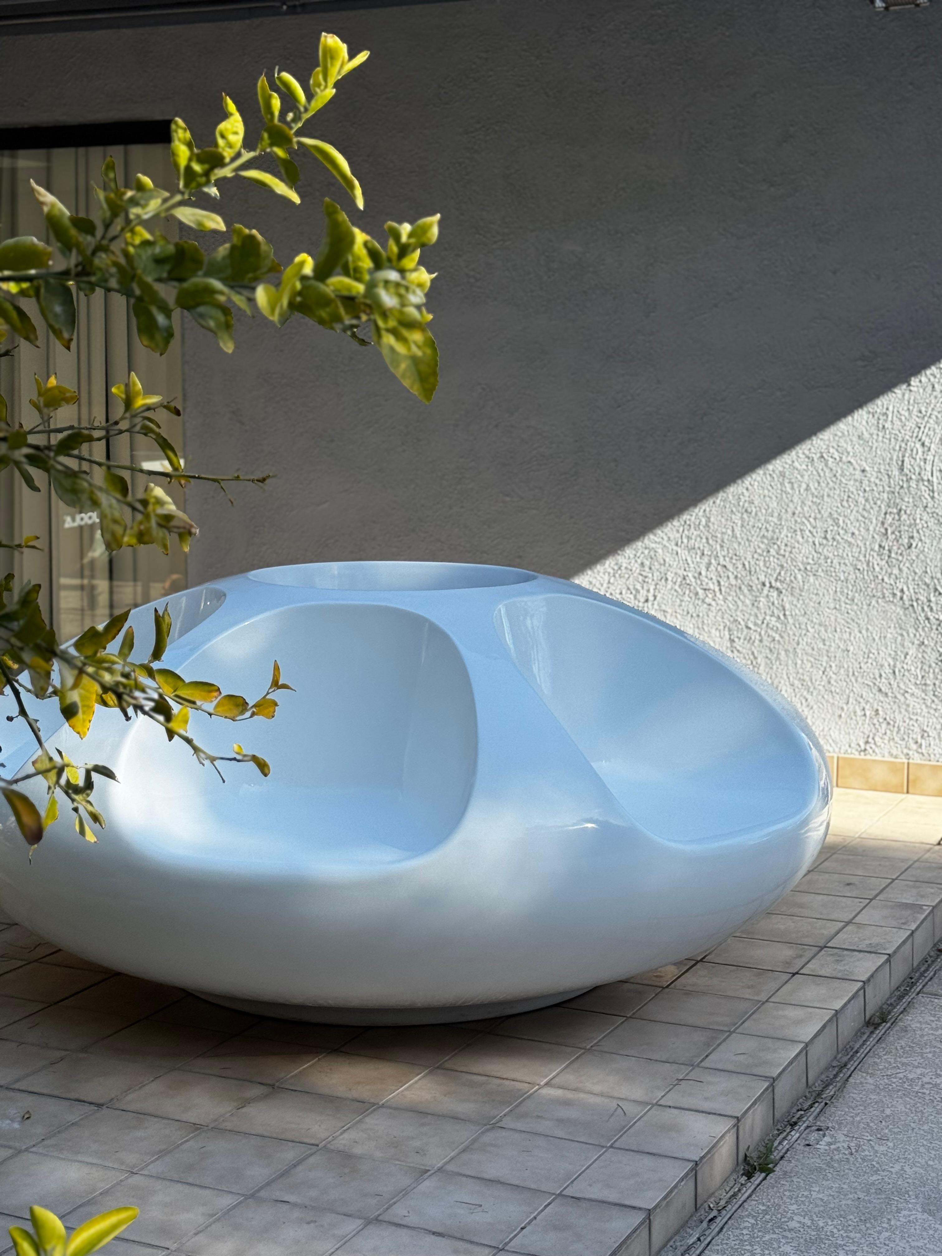 Banco/plantador Sintoform de Elsie Crawford para Architectural Fiberglass, 1970 Era espacial en venta