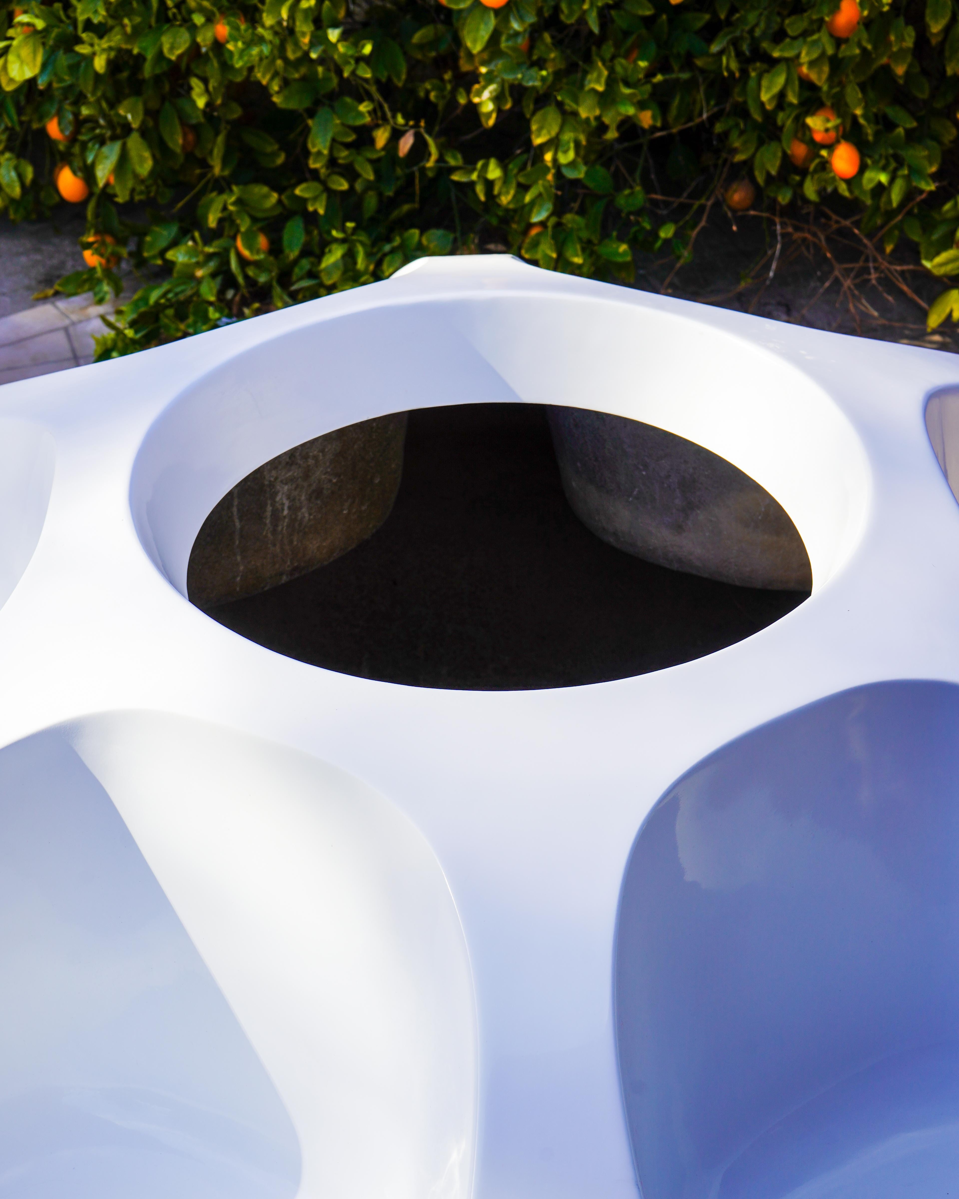 Banco/plantador Sintoform de Elsie Crawford para Architectural Fiberglass, 1970 en Bueno estado para la venta en Las Vegas, NV