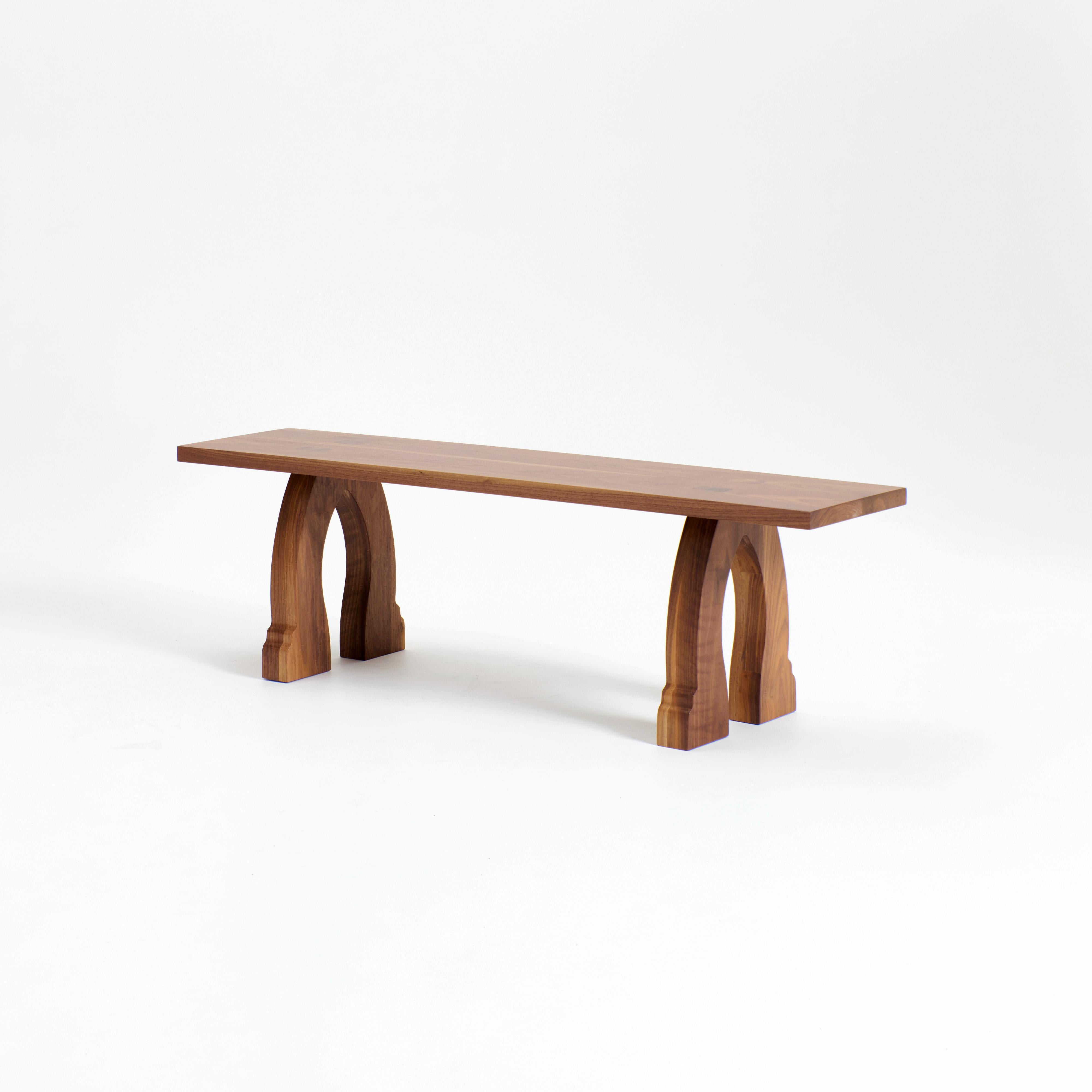 Modern Sintra Bench - Walnut For Sale