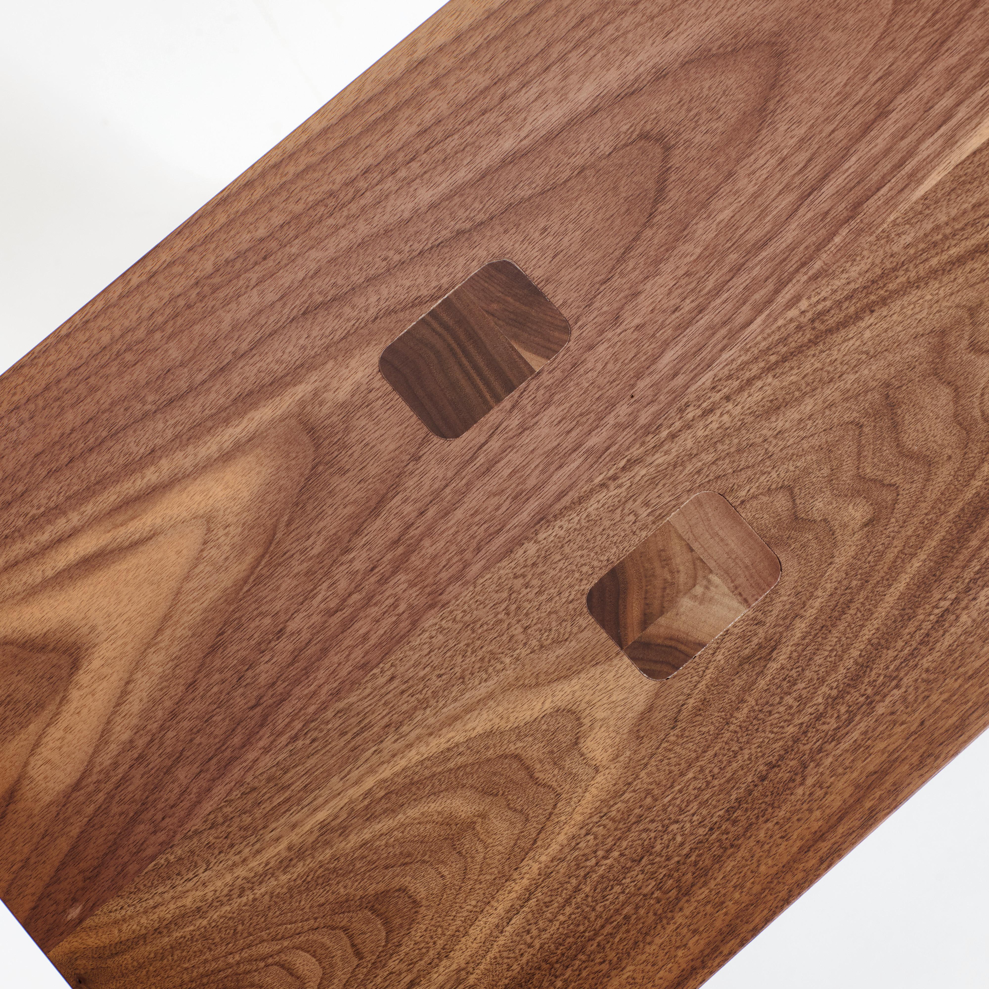 Contemporary Sintra Bench - Walnut For Sale