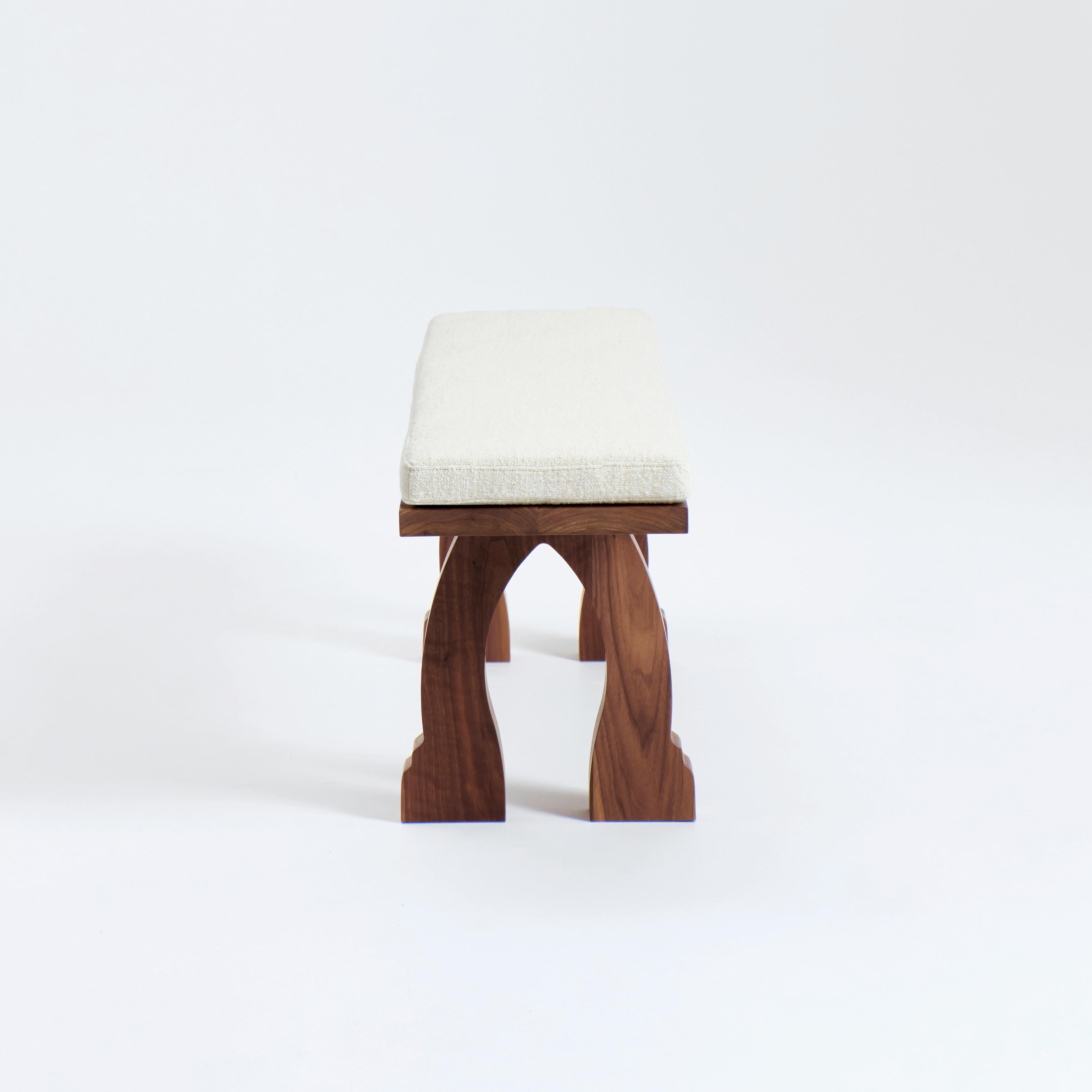 Portugais Banc Sintra avec coussin - Noyer en vente