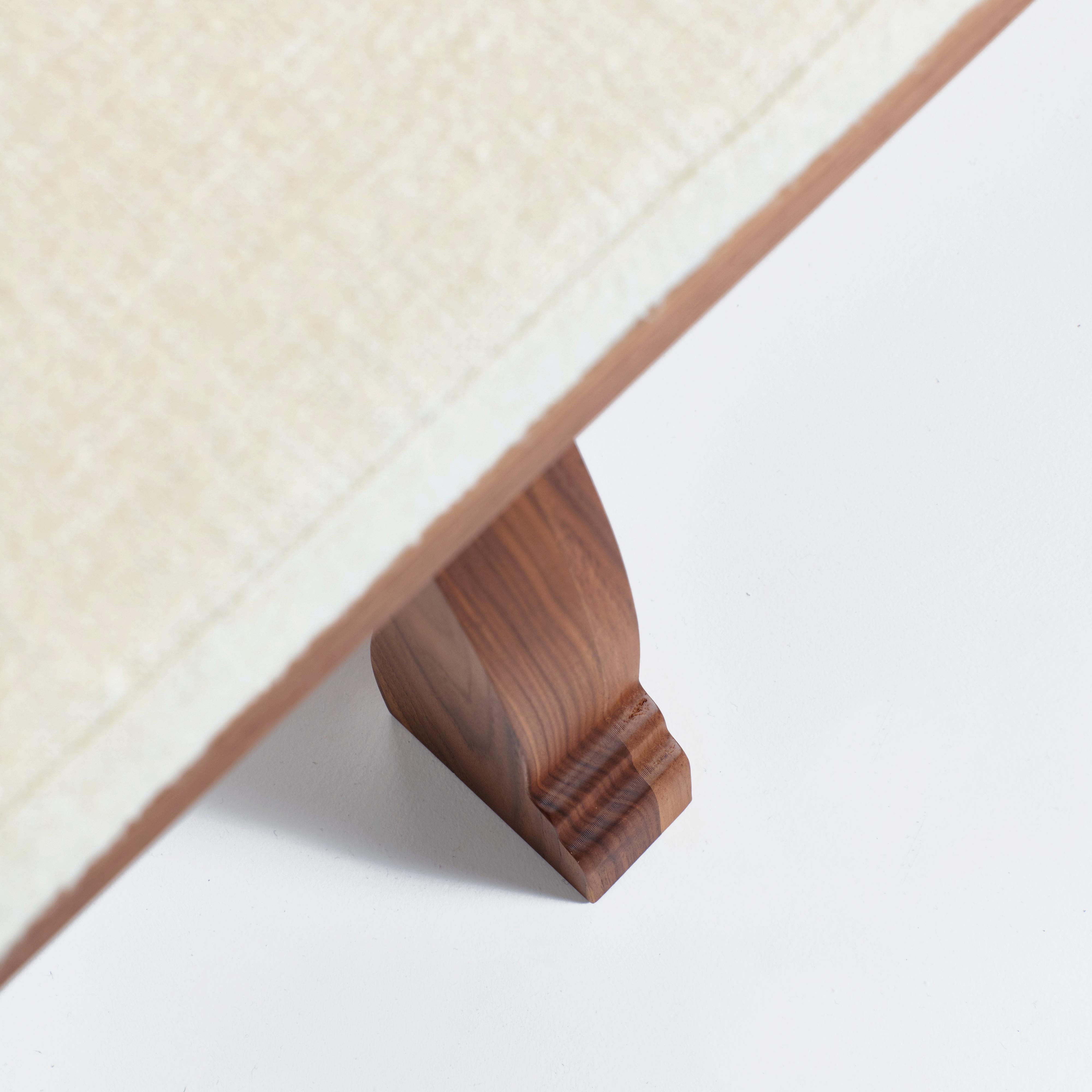 XXIe siècle et contemporain Banc Sintra avec coussin - Noyer en vente