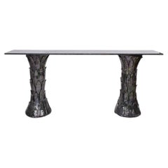 "Sintra" ceramic & marble console table, Barracuda edition.