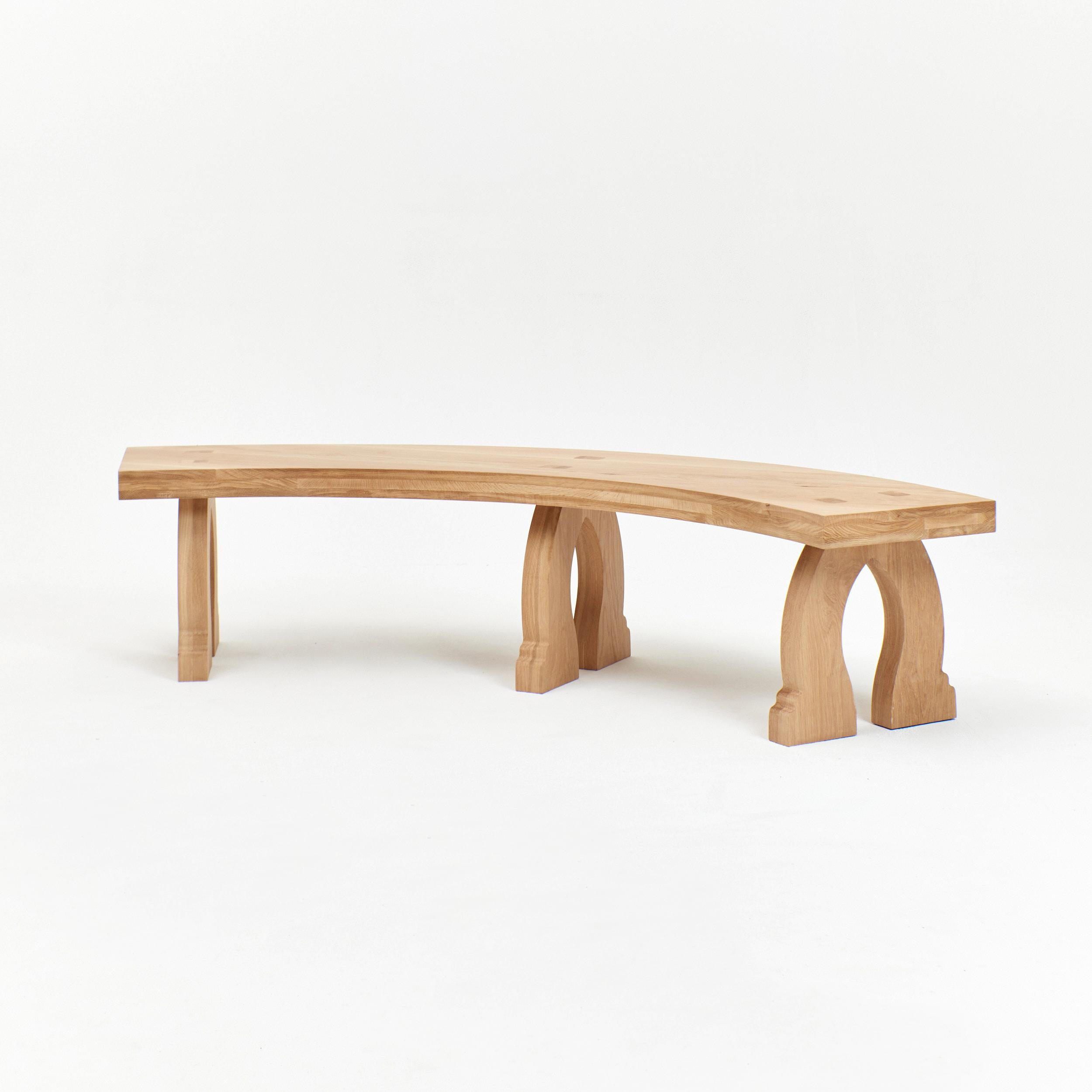 Portuguese Sintra Curved Bench For Sale