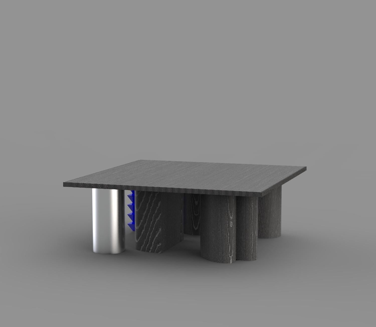 Moderne Sintra II. Table basse fabriquée en bois massif de la collection Eclecticism en vente