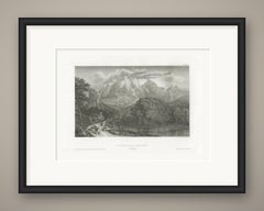 Sintra near Lisbon, Portugal, Antique View of the Serra, circa 1850