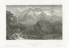 Sintra near Lisbon, Portugal, Antique View of the Serra, circa 1850