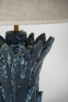 Kleine blaue Tischlampe „Sintra“ aus Blau. Barracuda-Ausgabe.