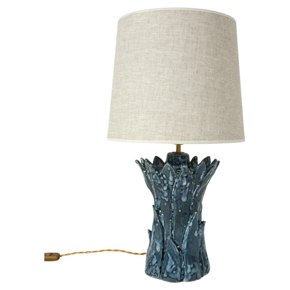 Petite lampe de table bleue « Sinatra ». Edition Barracuda. en vente