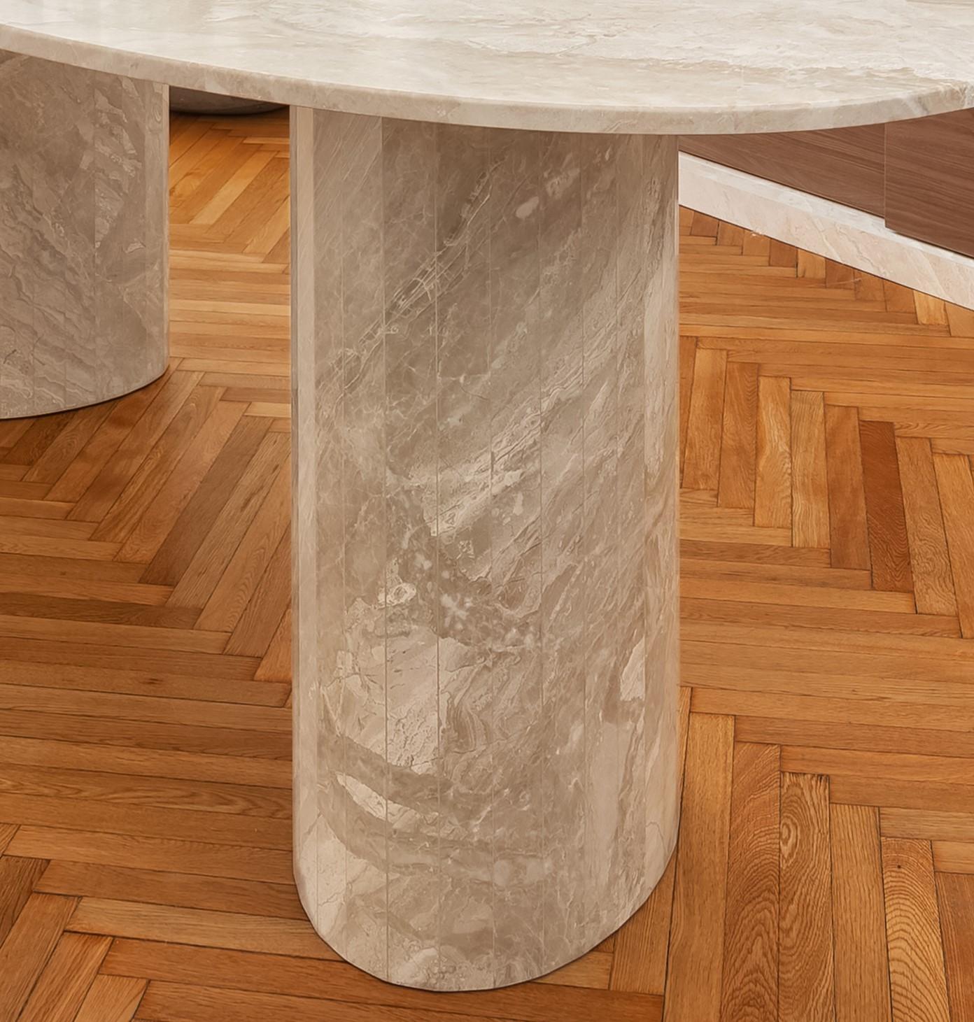Post-Modern Sinuo Marble Dining Table by STUDIO IB MILANO For Sale