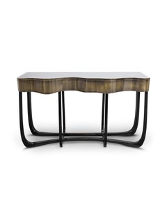 Sinuous Patina Console - Hand-Crafted Brass & Veneer - Boca do Lobo