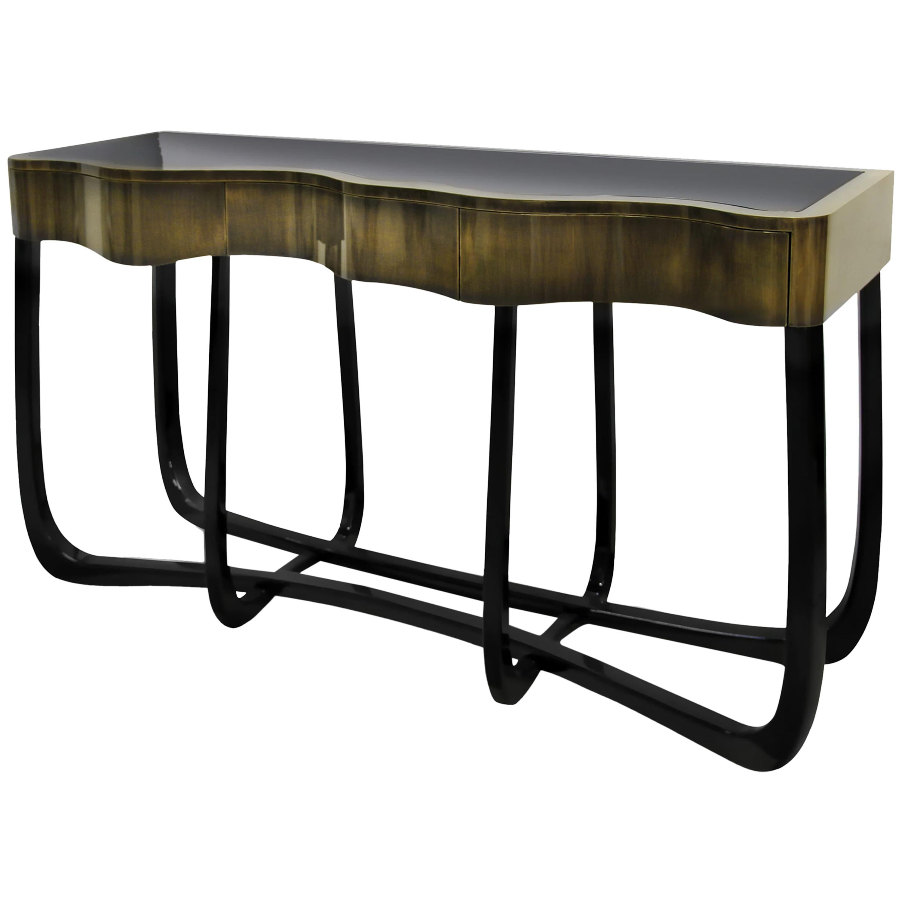 Contemporary Sinuous Patina Console by Boca do Lobo For Sale