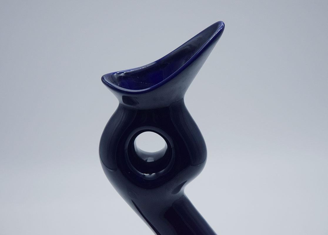 Fin du 20e siècle Design de vase Sinuous de Roberto Rigon en céramique, Nove 1970 en vente