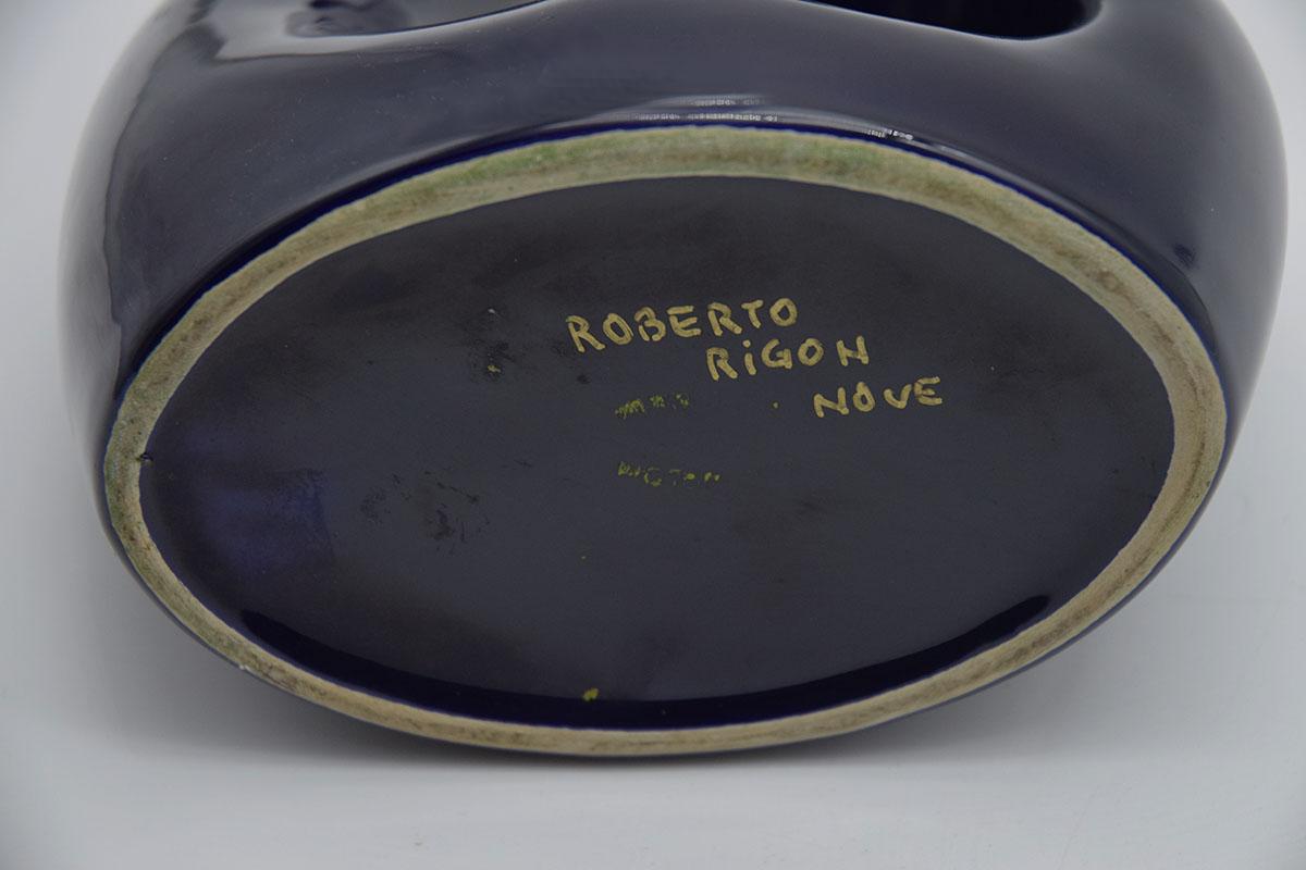 Sinuous Vasendesign Roberto Rigon Keramik Nove 1970er Jahre im Angebot 1