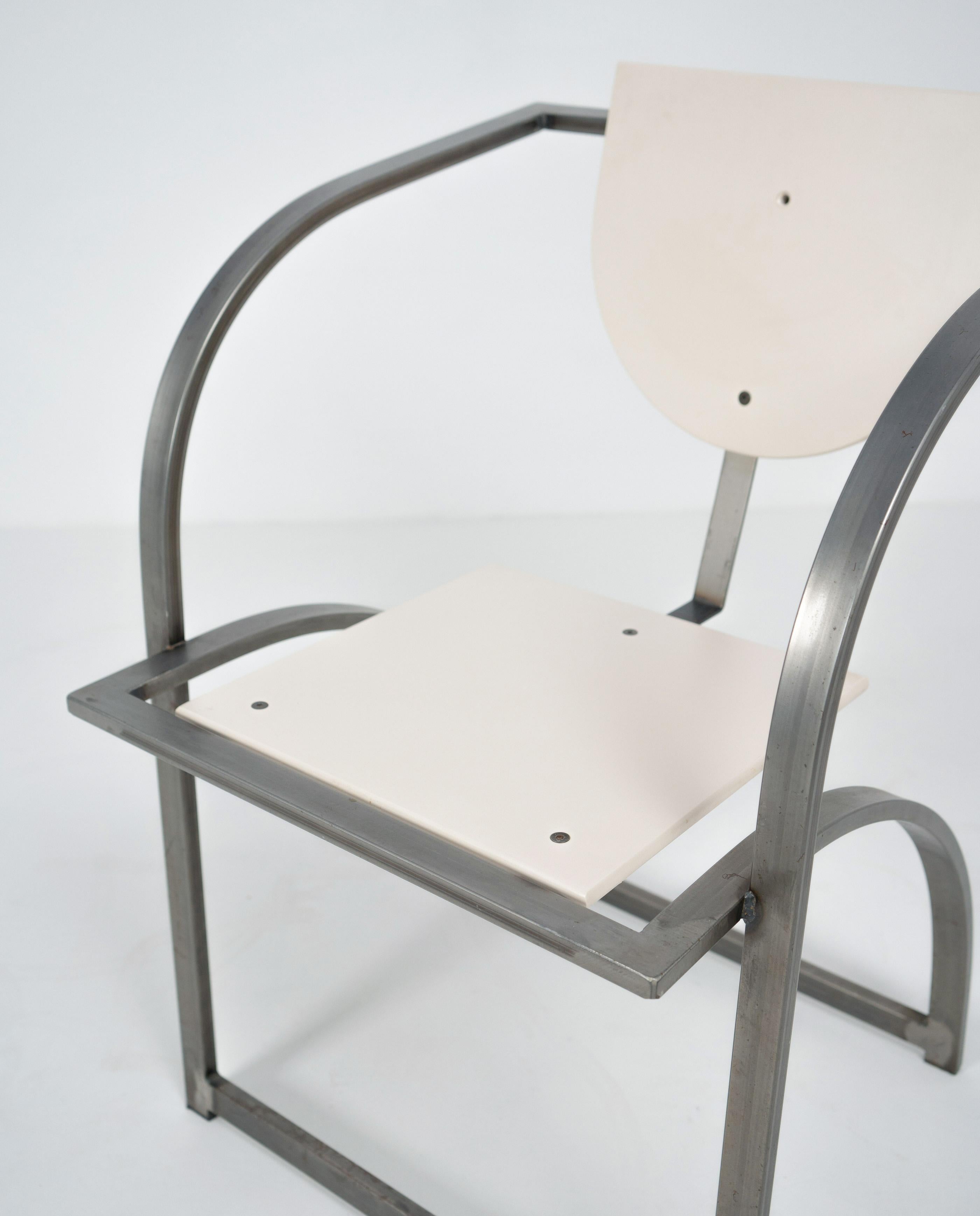 Steel Sinus Chair by Karl Friedrich Förster, c.1980 For Sale