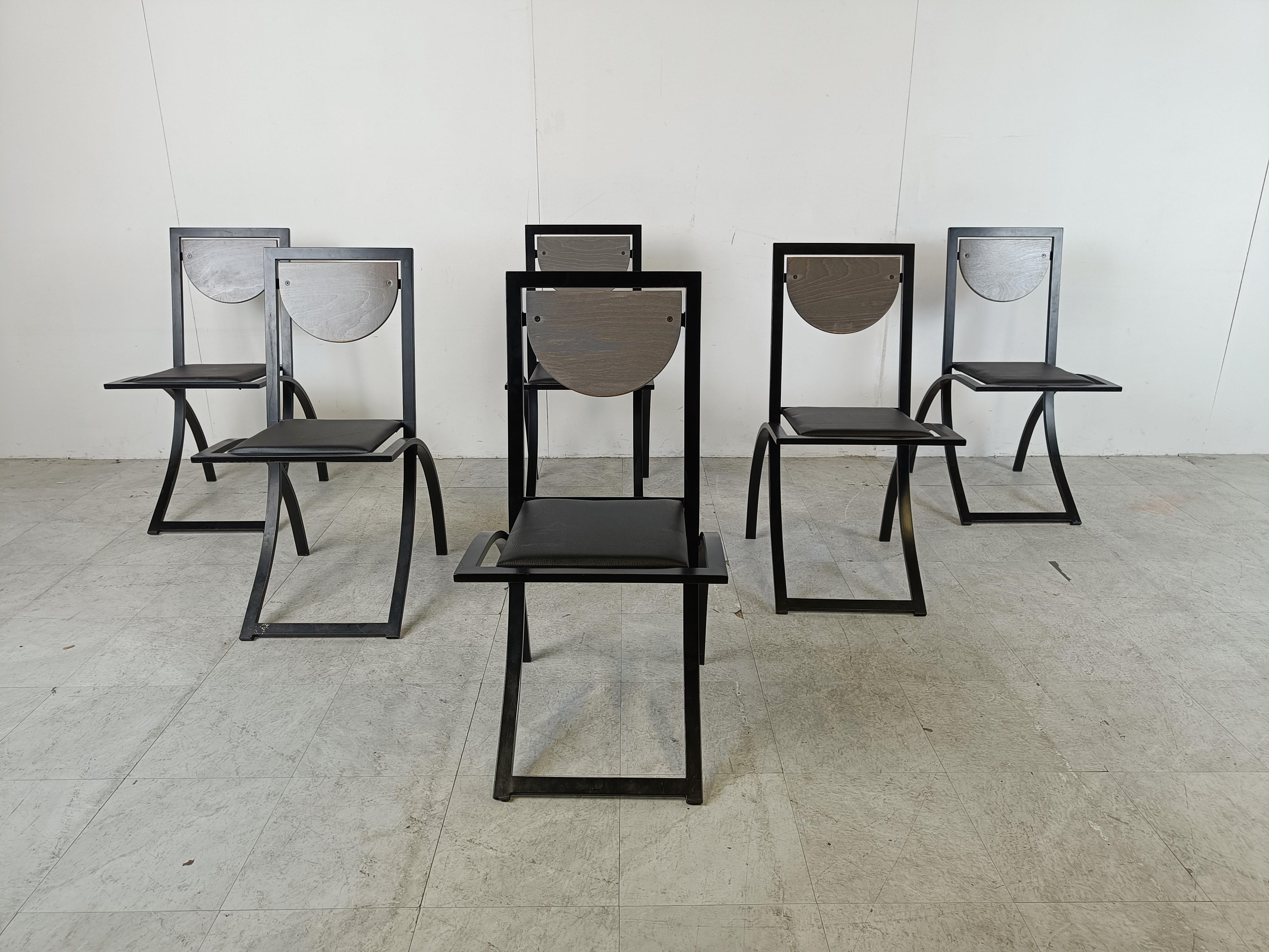 Mid-Century Modern Chaises de salle à manger Sinus par Karl Friedrich Förster pour KFF, années 1990 en vente