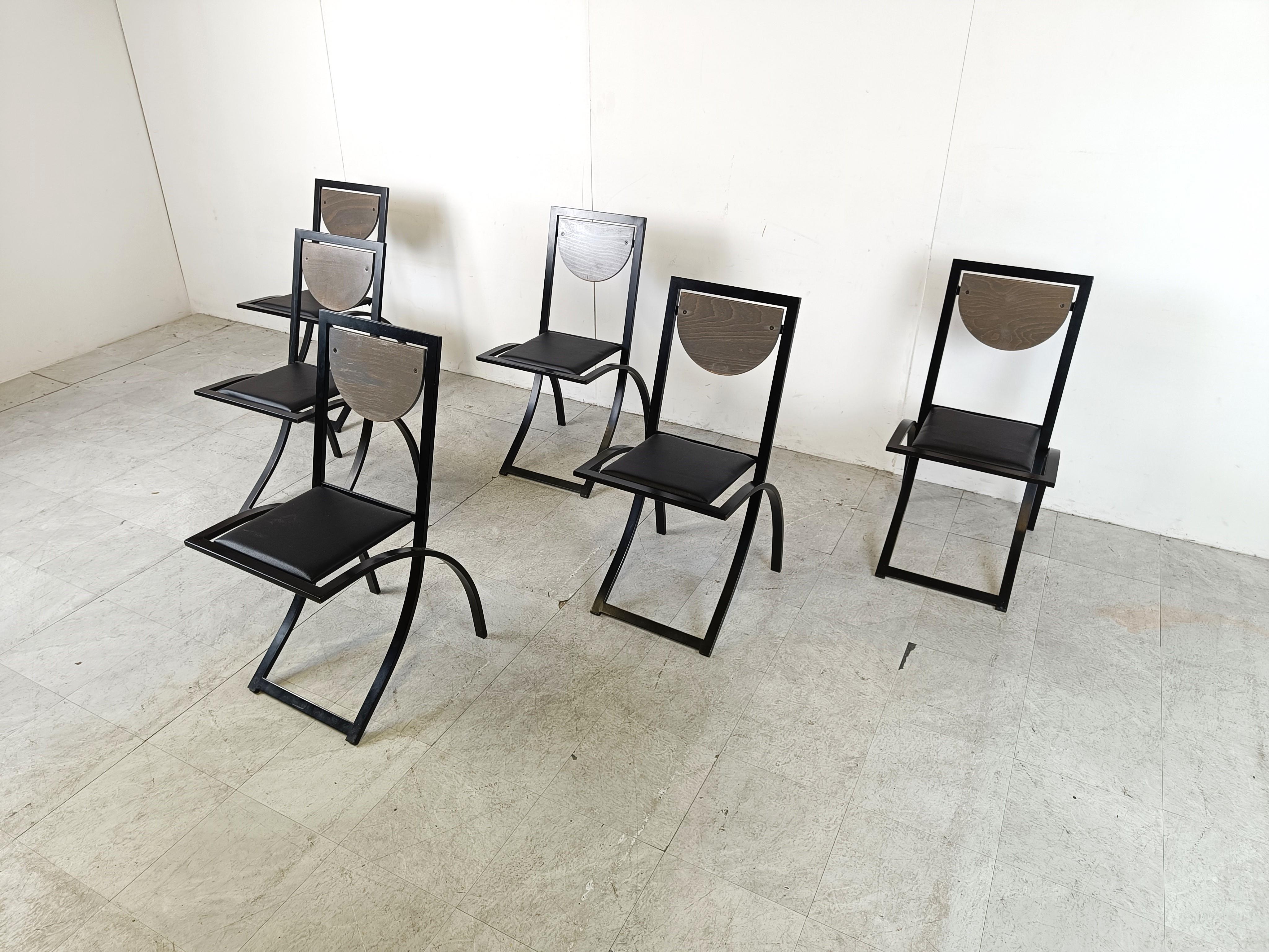 Sinus Dining Chairs by Karl Friedrich Förster for KFF, 1990s In Good Condition For Sale In HEVERLEE, BE
