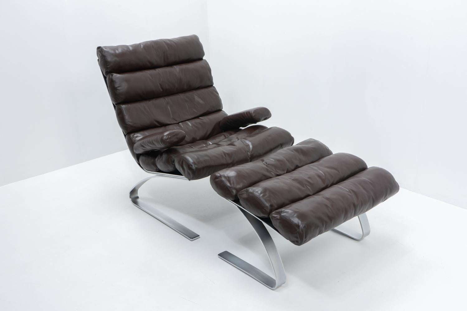 Sinus Lounge Chair und Ottoman von RA & HJ Schröpfer für COR, 1980er Jahre (Deutsch) im Angebot