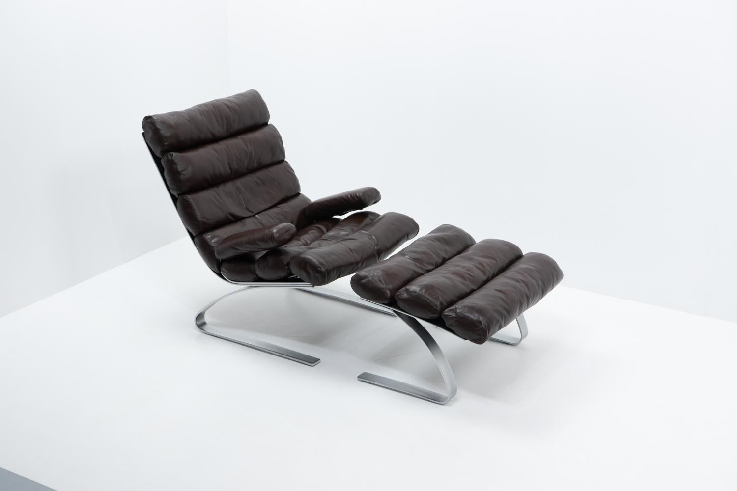 Sinus Lounge Chair und Ottoman von RA & HJ Schröpfer für COR, 1980er Jahre im Zustand „Gut“ im Angebot in Renens, CH