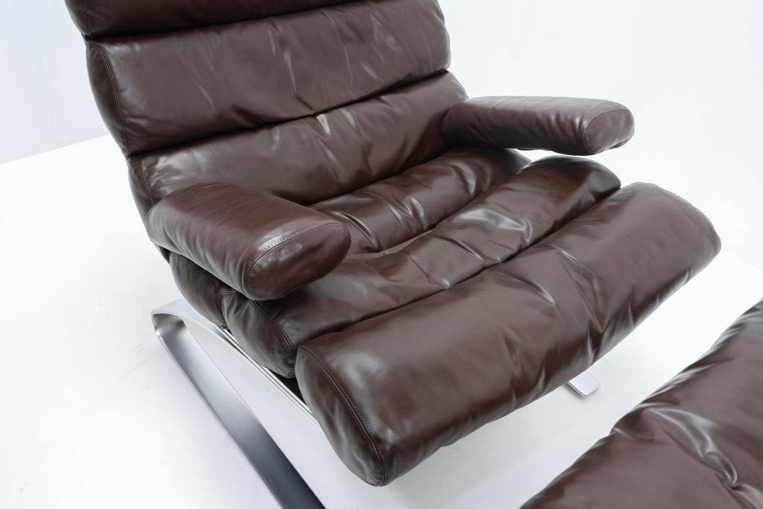 Sinus Lounge Chair und Ottoman von RA & HJ Schröpfer für COR, 1980er Jahre im Angebot 2